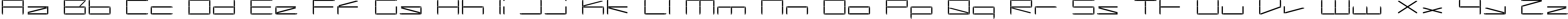 Пример написания английского алфавита шрифтом Capacitor regular