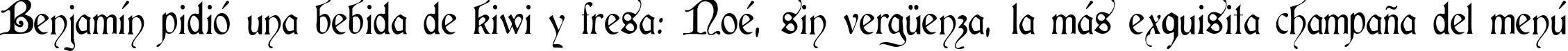 Пример написания шрифтом Cardinal Regular текста на испанском