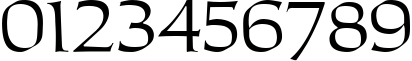 Пример написания цифр шрифтом Carleton