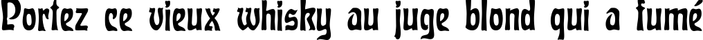 Пример написания шрифтом Carmen Regular текста на французском
