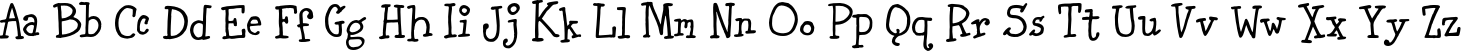 Пример написания английского алфавита шрифтом Carnation
