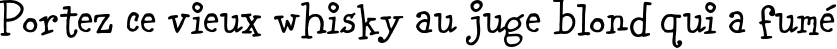 Пример написания шрифтом Carnation текста на французском