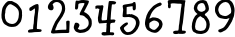 Пример написания цифр шрифтом Carnation