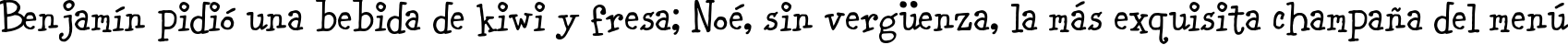 Пример написания шрифтом Carnation текста на испанском