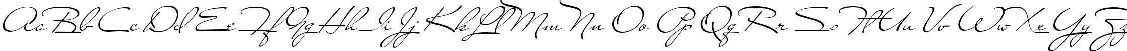 Пример написания английского алфавита шрифтом Carolina
