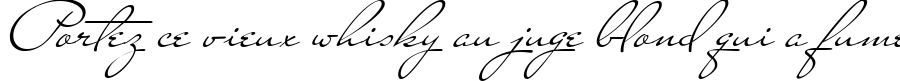 Пример написания шрифтом Carolina текста на французском