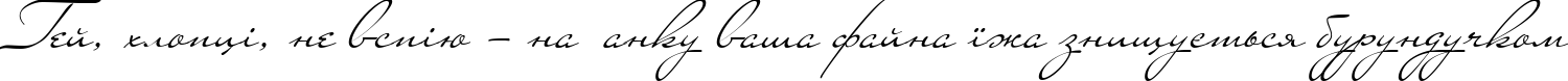 Пример написания шрифтом Carolina текста на украинском