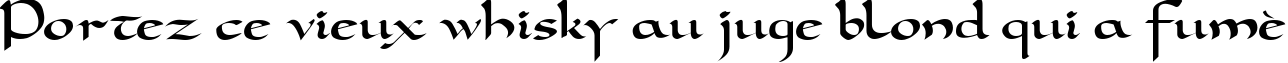 Пример написания шрифтом Carolingia текста на французском