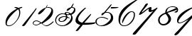 Пример написания цифр шрифтом Carpenter Script