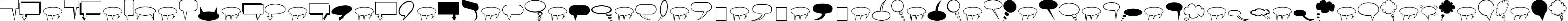 Пример написания английского алфавита шрифтом Carr Balloons