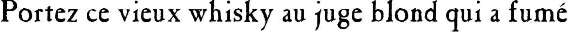 Пример написания шрифтом CasablancaAntique текста на французском