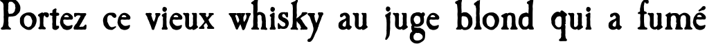 Пример написания шрифтом Caslon Antique Bold текста на французском