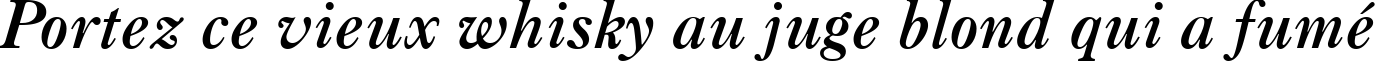 Пример написания шрифтом Caslon Bold Italic BT текста на французском