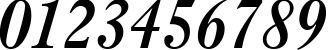Пример написания цифр шрифтом Caslon Bold Italic BT
