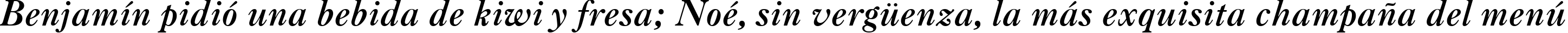 Пример написания шрифтом Caslon Bold Italic BT текста на испанском