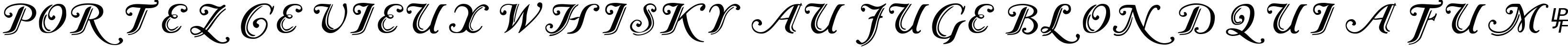 Пример написания шрифтом Caslon Calligraphic Initials текста на французском