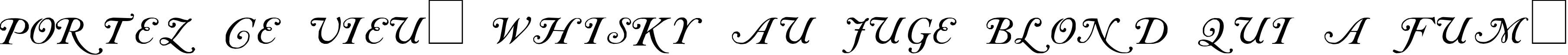 Пример написания шрифтом Caslon Initials текста на французском