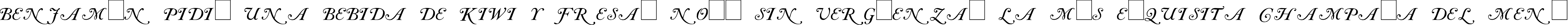 Пример написания шрифтом Caslon Initials текста на испанском