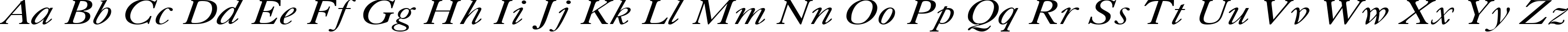 Пример написания английского алфавита шрифтом Caslon Italic:001.001