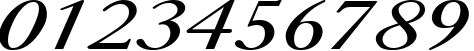 Пример написания цифр шрифтом Caslon Italic:001.001