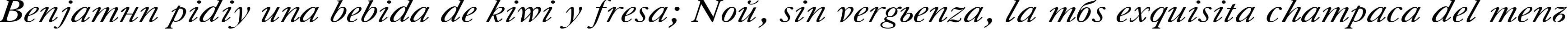Пример написания шрифтом Caslon Italic:001.001 текста на испанском