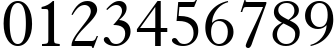 Пример написания цифр шрифтом Caslon 540 BT