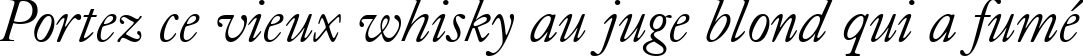 Пример написания шрифтом Caslon Old Face Italic BT текста на французском