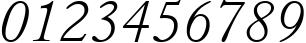 Пример написания цифр шрифтом Caslon Old Face Italic BT