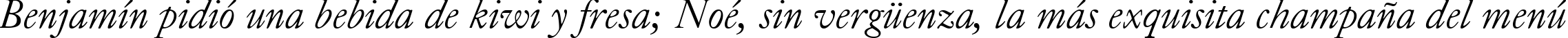 Пример написания шрифтом Caslon Old Face Italic BT текста на испанском