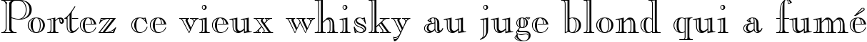 Пример написания шрифтом Caslon Openface BT текста на французском