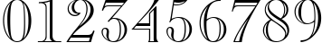 Пример написания цифр шрифтом Caslon Openface BT
