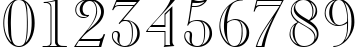 Пример написания цифр шрифтом Casper