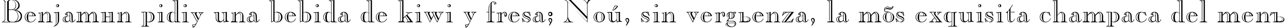 Пример написания шрифтом Casper текста на испанском