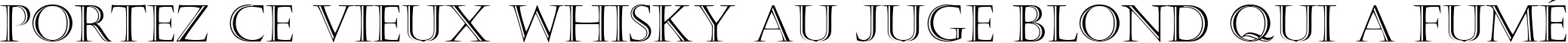 Пример написания шрифтом Castellar текста на французском