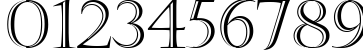 Пример написания цифр шрифтом Castellar