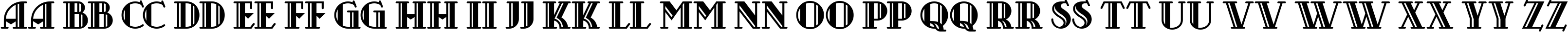 Пример написания английского алфавита шрифтом Castileo Medium