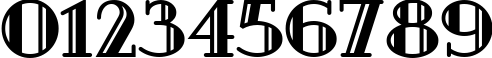 Пример написания цифр шрифтом Castileo Medium