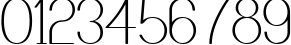 Пример написания цифр шрифтом Castorgate