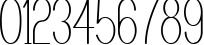 Пример написания цифр шрифтом Castorgate - Upright