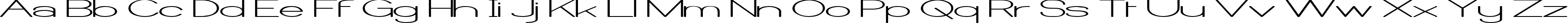 Пример написания английского алфавита шрифтом Castorgate Wide