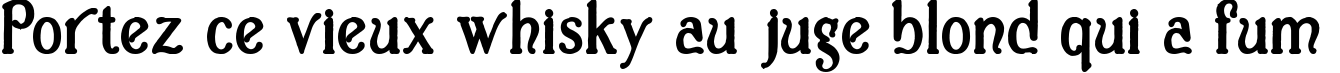 Пример написания шрифтом Casua_Bold текста на французском