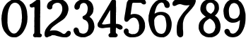 Пример написания цифр шрифтом Casua_Bold