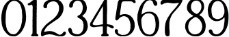 Пример написания цифр шрифтом Casua