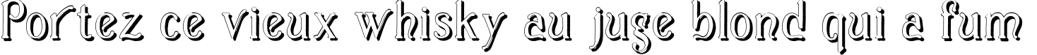 Пример написания шрифтом Casua_Shadow текста на французском