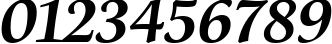 Пример написания цифр шрифтом Cataneo Bold BT