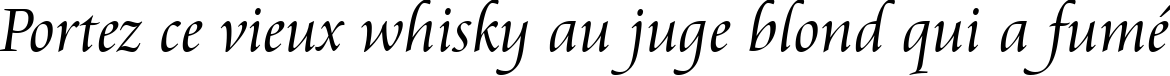 Пример написания шрифтом Cataneo Light BT текста на французском