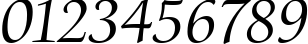 Пример написания цифр шрифтом Cataneo Light BT