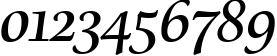 Пример написания цифр шрифтом Cataneo Regular Swash BT