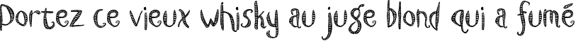 Пример написания шрифтом Caterpillar текста на французском