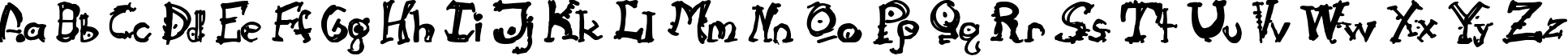 Пример написания английского алфавита шрифтом Cathzulu